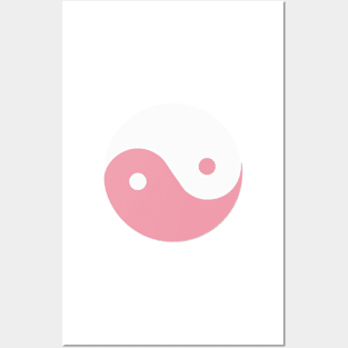 yin yang rose Posters and Art